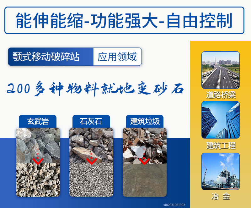 移動(dòng)圓錐破碎機(jī)可破碎物料